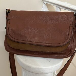 Fossil Crossbody Fossil Two-Tone Leather bag